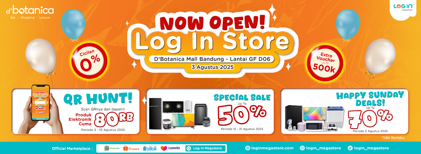 Banner Log In Store d'Botanica - Login Megastore